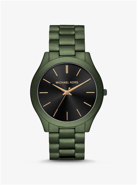 green mk watch|green designer watches for women.